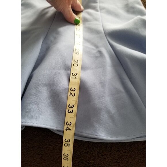 LIKELY Womens Halter Style Flared Carolyn Dress Periwinkle Blue Crepe Size 12 - Picture 12 of 16